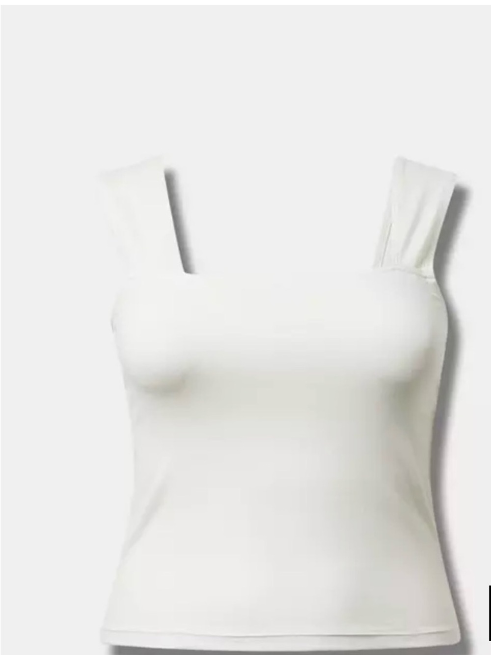 NWT Torrid Foxy Square Neck Crop Tank ( soft cream color)-size 0 (12)